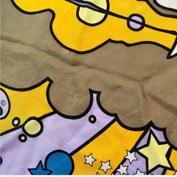 Vintage Peter Max silk scarf  80s fashion 1980s scarf - Picture 5 of 5